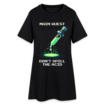 Quête principale : Ne renversez pas d'acide | Laboratoire - Robe T-shirt Femme - noir - Devant