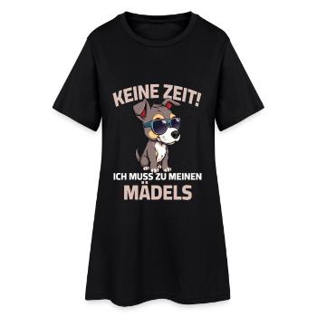 Dicton du propriétaire de chien Pas de temps que j’ai pour les filles - Robe T-shirt Femme - noir - Devant