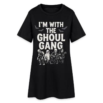 I’m With The Ghoul Gang, Halloween outfit - Women’s T-Shirt Dress - black - Front