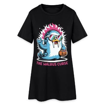 Walrus Punk Rocker Halloween - Robe T-shirt Femme - noir - Devant
