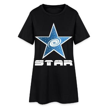 étoile et galaxie - Robe T-shirt Femme - noir - Devant