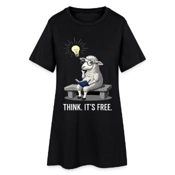 Thinking Sheep - Freedom - Women’s T-Shirt Dress - black - Front