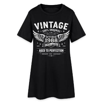 October 1988 | October 1988 Birthday Gift - Women’s T-Shirt Dress - black - Front