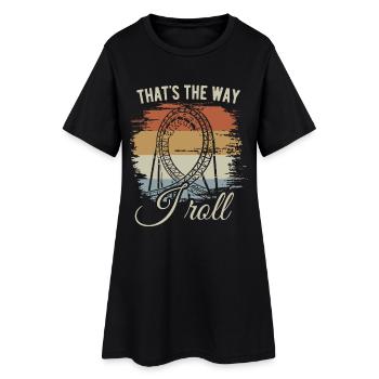 That's the way I roll - Achterbahn - Looping - Frauen T-Shirt-Kleid - Schwarz - Vorne