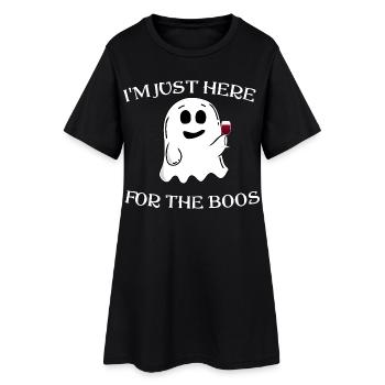 Je suis juste ici pour le Boo Wine Ghost Halloween - Robe T-shirt Femme - noir - Devant