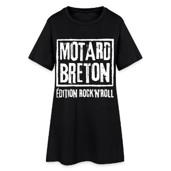 BRETON BIKER ROCK EDITION - Frauen T-Shirt-Kleid - Schwarz - Vorne