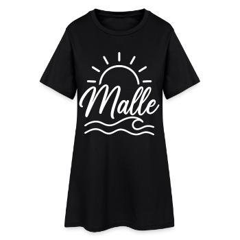 Malle Sun Beach Waves Mallorca - Women’s T-Shirt Dress - black - Front