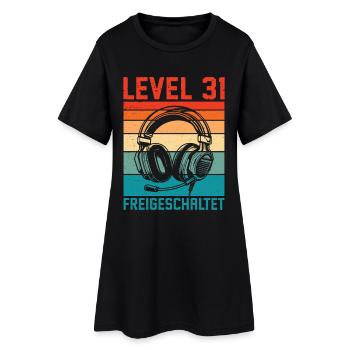 31e anniversaire Hommes Gamer Niveau 31 Débloqué - Robe T-shirt Femme - noir - Devant