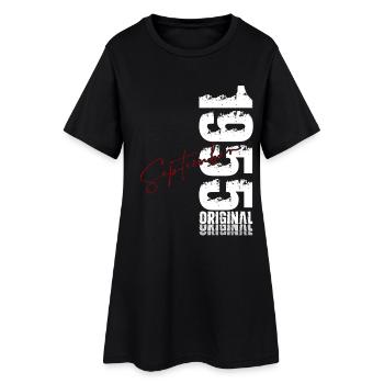 70. Geburtstag Original September Jahrgang 1955  - Frauen T-Shirt-Kleid - Schwarz - Vorne