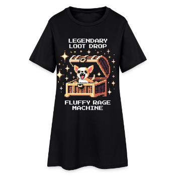Goutte légendaire : Rage Fluff | Chihuahuas - Robe T-shirt Femme - noir - Devant