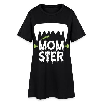 maman - Robe T-shirt Femme - noir - Devant