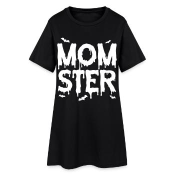 maman - Robe T-shirt Femme - noir - Devant
