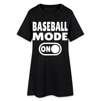 Mode baseball activé – Pour les joueurs et les vrais fans - Robe T-shirt Femme - noir - Devant