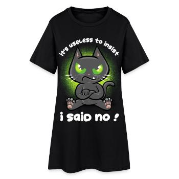 Stubborn Cat - Women’s T-Shirt Dress - black - Front