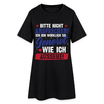 Malle NICHT ANSPRECHEN Mallorca Party Lustig - Frauen T-Shirt-Kleid - Schwarz - Vorne