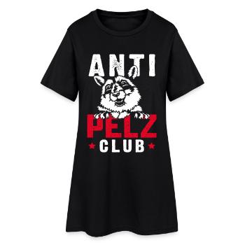 Protection des animaux CLUB ANTI FOURRURE Anti Fourrure Drôle - Robe T-shirt Femme - noir - Devant