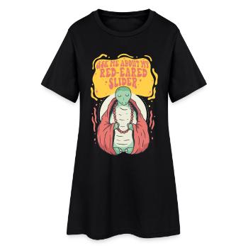 Red-eared Turtle - Women’s T-Shirt Dress - black - Front