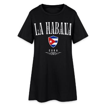 J’adore La Havane, la fierté cubaine - Robe T-shirt Femme - noir - Devant
