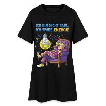 Energetic chill design with light bulb - Women’s T-Shirt Dress - black - Front