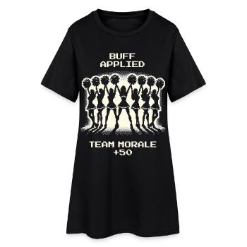 Moral de l’équipe +50 | Cheerleading - Robe T-shirt Femme - noir - Devant