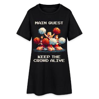 Quête principale : Tenir le public éveillé | Cheerleading - Robe T-shirt Femme - noir - Devant