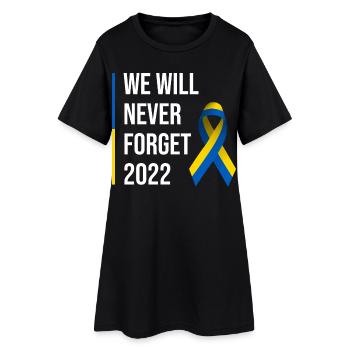 Ruban de paix pour la guerre en Ukraine - Robe T-shirt Femme - noir - Devant