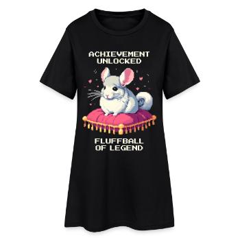 Succès : Ballon moelleux des légendes | Chinchilla - Robe T-shirt Femme - noir - Devant
