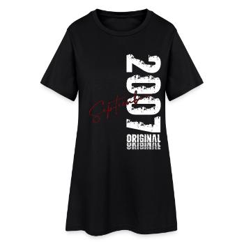 18. Geburtstag Original September Jahrgang 2007  - Frauen T-Shirt-Kleid - Schwarz - Vorne