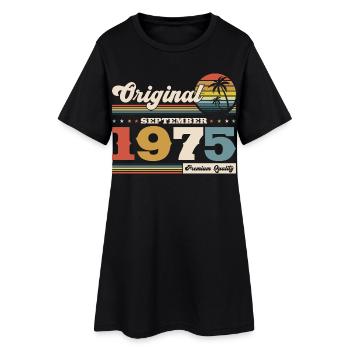 50e anniversaire Original septembre 1975 - Robe T-shirt Femme - noir - Devant