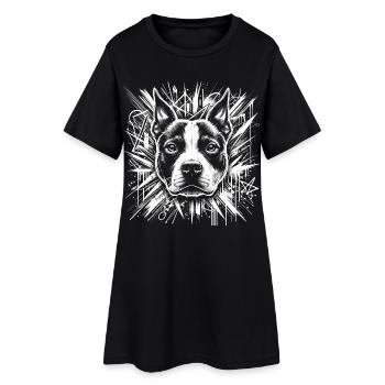 Staffordshire Bull Terrier dans le style graffiti - Robe T-shirt Femme - noir - Devant