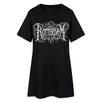 Typographie des headbangers heavy metal de Rotterdam - Robe T-shirt Femme - noir - Devant
