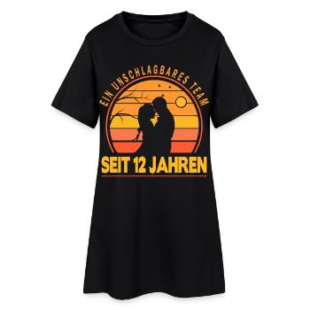 12 Jahre Unschlagbares Team Liebesgeschenk Paar - Frauen T-Shirt-Kleid - Schwarz - Vorne