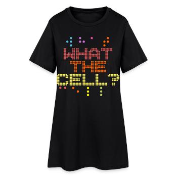 Professeur de braille Braille What The Cell - Robe T-shirt Femme - noir - Devant