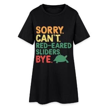 Red-eared Turtle - Women’s T-Shirt Dress - black - Front
