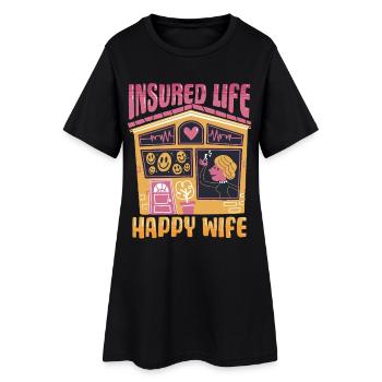 Courtier d'assurances Vie assurée - Robe T-shirt Femme - noir - Devant
