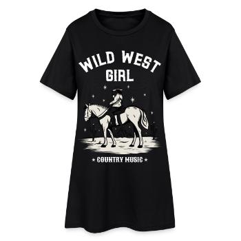 MUSIQUE COUNTRY WILD WEST GIRL - Robe T-shirt Femme - noir - Devant