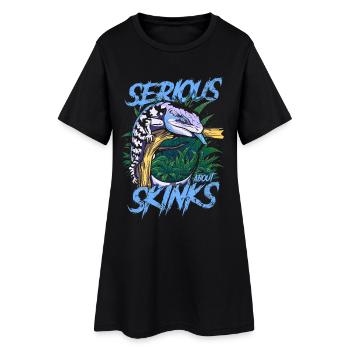 Gardien de reptiles sérieux au sujet des scinques à langue bleue - Robe T-shirt Femme - noir - Devant