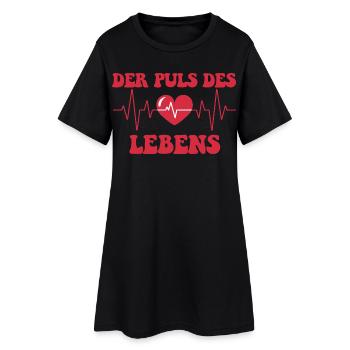 Future maman LE POULS DE LA VIE Drôle - Robe T-shirt Femme - noir - Devant