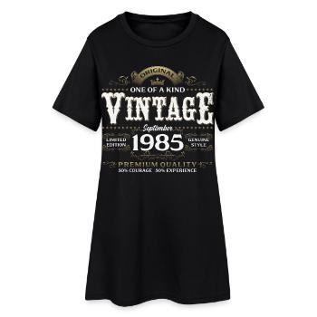 40e anniversaire Millésime Septembre Année 1985 - Robe T-shirt Femme - noir - Devant