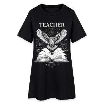 Mystic Teacher Tarot Print - Women’s T-Shirt Dress - black - Front
