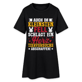 Bien-être animal MÊME DANS LA PLUS PETITE PEAU BAT UN CŒUR - Robe T-shirt Femme - noir - Devant