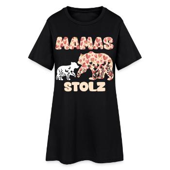Future maman FIÈRE DE MAMAN Drôle - Robe T-shirt Femme - noir - Devant