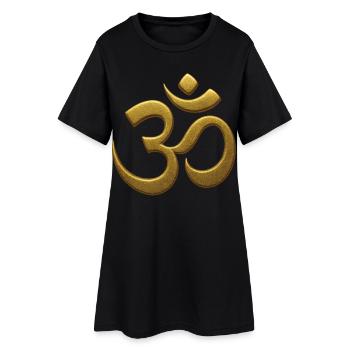 Om Mindfulness Affirmation Spiritual Awareness - Women’s T-Shirt Dress - black - Front