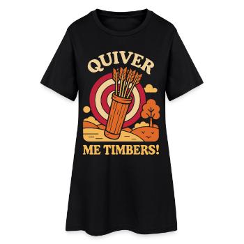 Quiver Me Timbers Drôle d'archer Tir à l'arc - Robe T-shirt Femme - noir - Devant