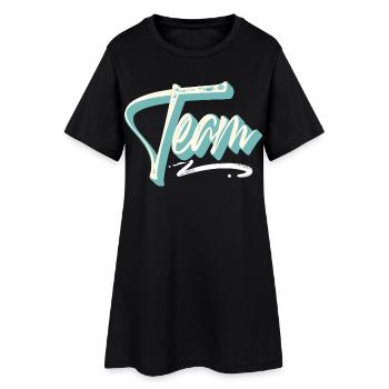 Équipe - Robe T-shirt Femme - noir - Devant