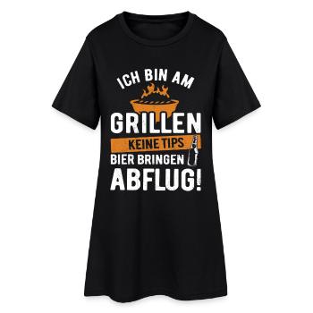 I'm grilling - no tips, bring beer - Women’s T-Shirt Dress - black - Front