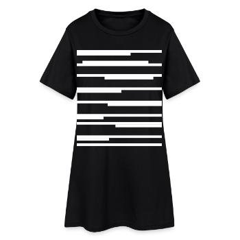 Conception de lignes géométriques - Robe T-shirt Femme - noir - Devant