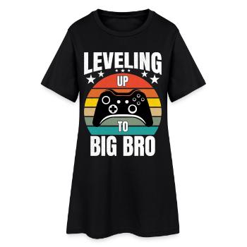 Gaming Gamer Brother qui monte de niveau jusqu’à Big Bro - Robe T-shirt Femme - noir - Devant