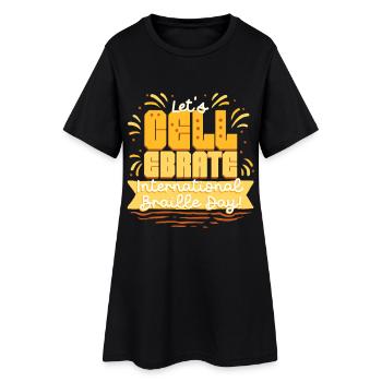 Professeur de braille Braille permet à Cell-Ebrate - Robe T-shirt Femme - noir - Devant
