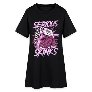 Gardien de reptiles sérieux au sujet des scinques à langue bleue - Robe T-shirt Femme - noir - Devant
